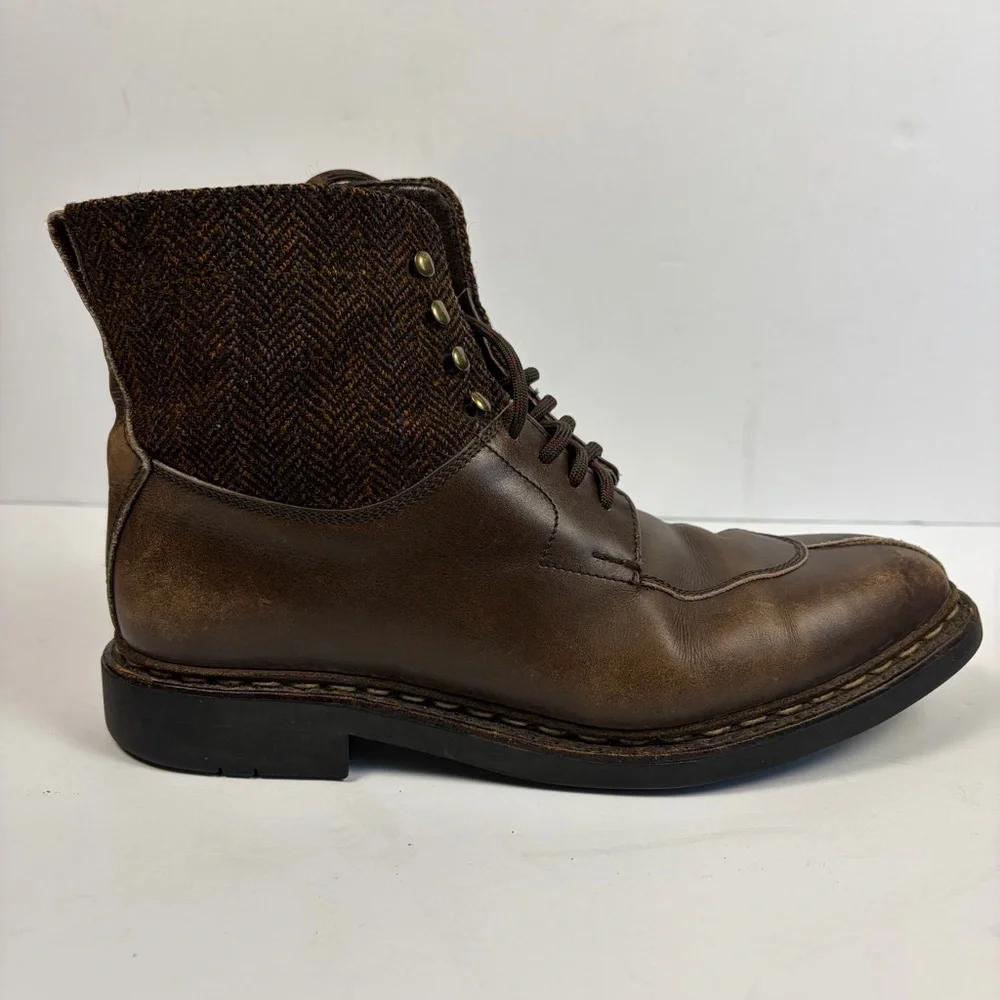 Heschung Ginkgo Brown Leather Split Toe Dress Boots Men's US 7 / UK 5.5 / EU 40 - Picture 11 of 16